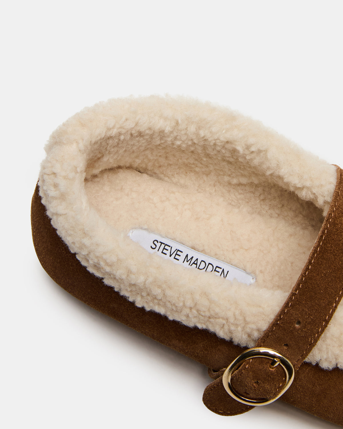 LODGE Chestnut Suede Mary Jane Round-Toe Women's Flat | Steve Madden Popular