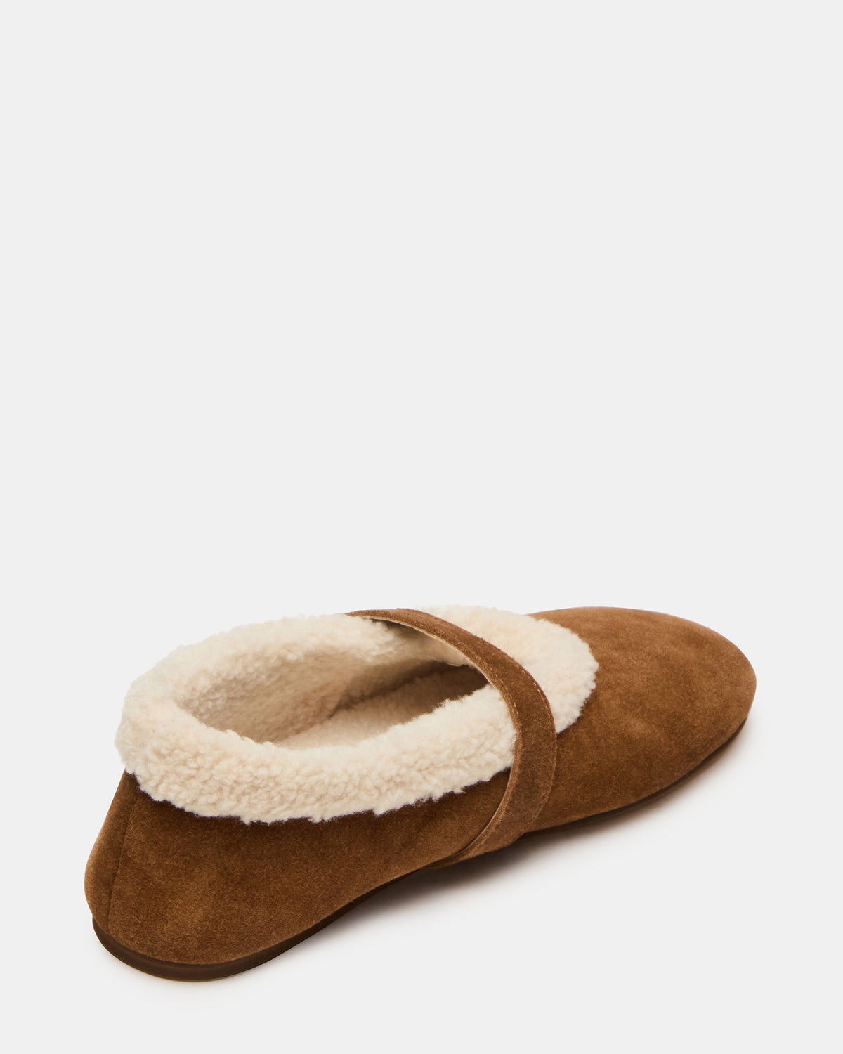 LODGE Chestnut Suede Mary Jane Round-Toe Women's Flat | Steve Madden Popular