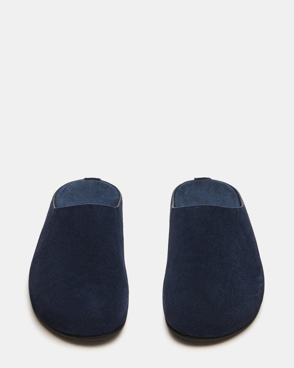 FERN Navy Suede Mule Slip-On Round-Toe Women's Flat | Steve Madden Discount