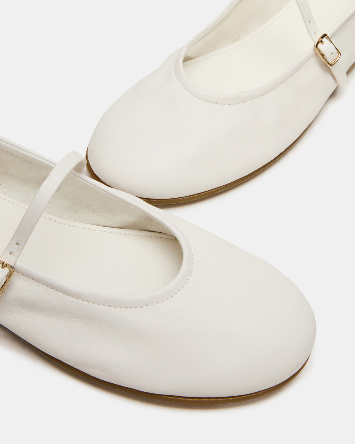 BESETTE Bone Leather Mary Jane Ballet Women's Flat | Steve Madden Featured