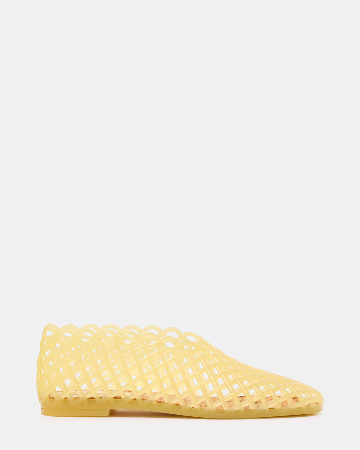 GROVE Butter Yellow Square-Toe Jelly Women's Flat | Steve Madden Trending