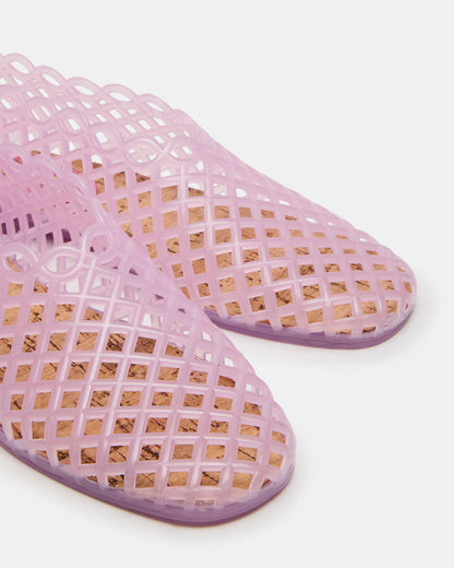 GROVE Pink Square-Toe Jelly Women's Flat | Steve Madden Great Value