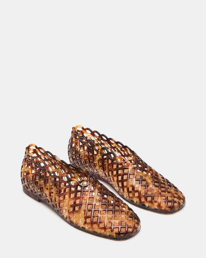 GROVE Tortoise Square-Toe Jelly Women's Flat | Steve Madden Special Offer