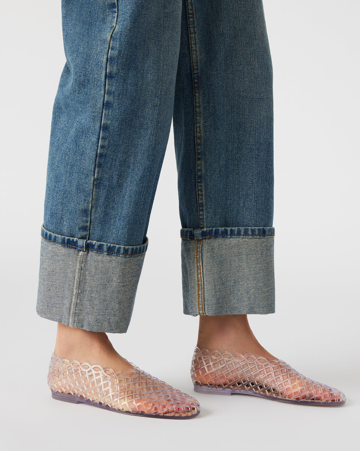 GROVE Clear Square-Toe Jelly Women's Flat | Steve Madden Deals