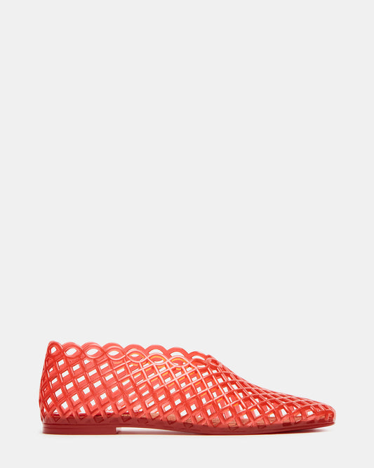GROVE Red Square-Toe Jelly Women's Flat | Steve Madden Featured