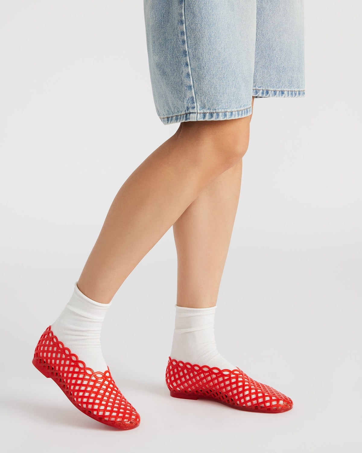 GROVE Red Square-Toe Jelly Women's Flat | Steve Madden Featured