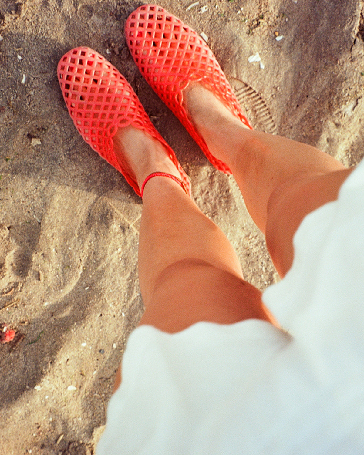GROVE Red Square-Toe Jelly Women's Flat | Steve Madden Featured