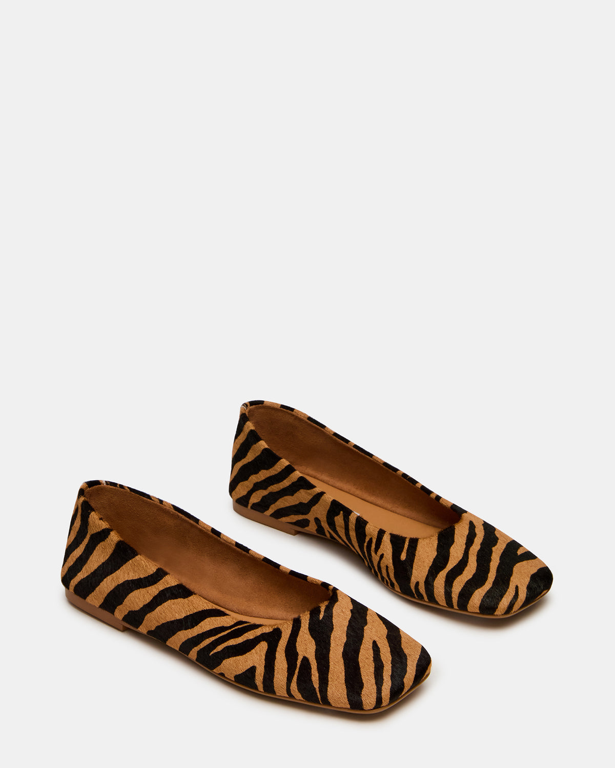 NURTURE Zebra Square-Toe Ballet Women's Flat | Steve Madden Everyday