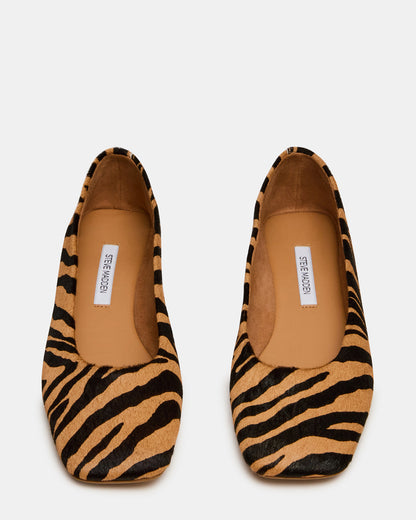 NURTURE Zebra Square-Toe Ballet Women's Flat | Steve Madden Everyday