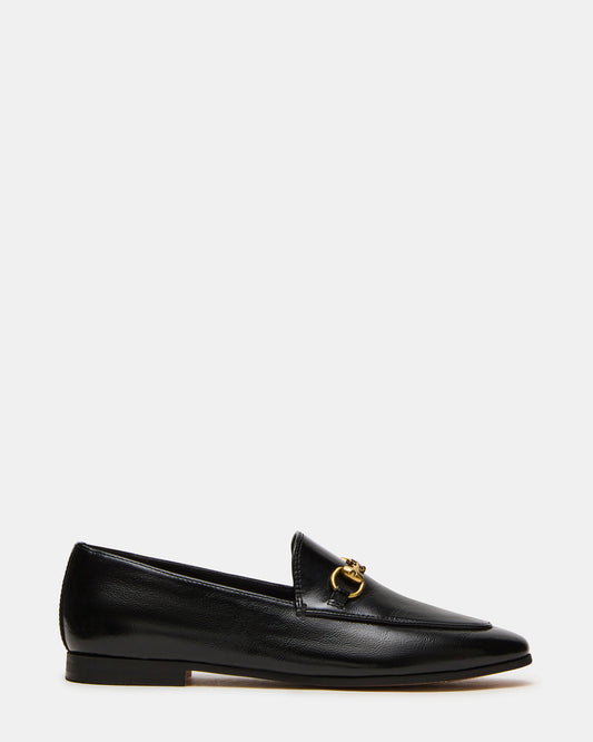 GRAFTON Black Leather Women's Loafer | Steve Madden Featured