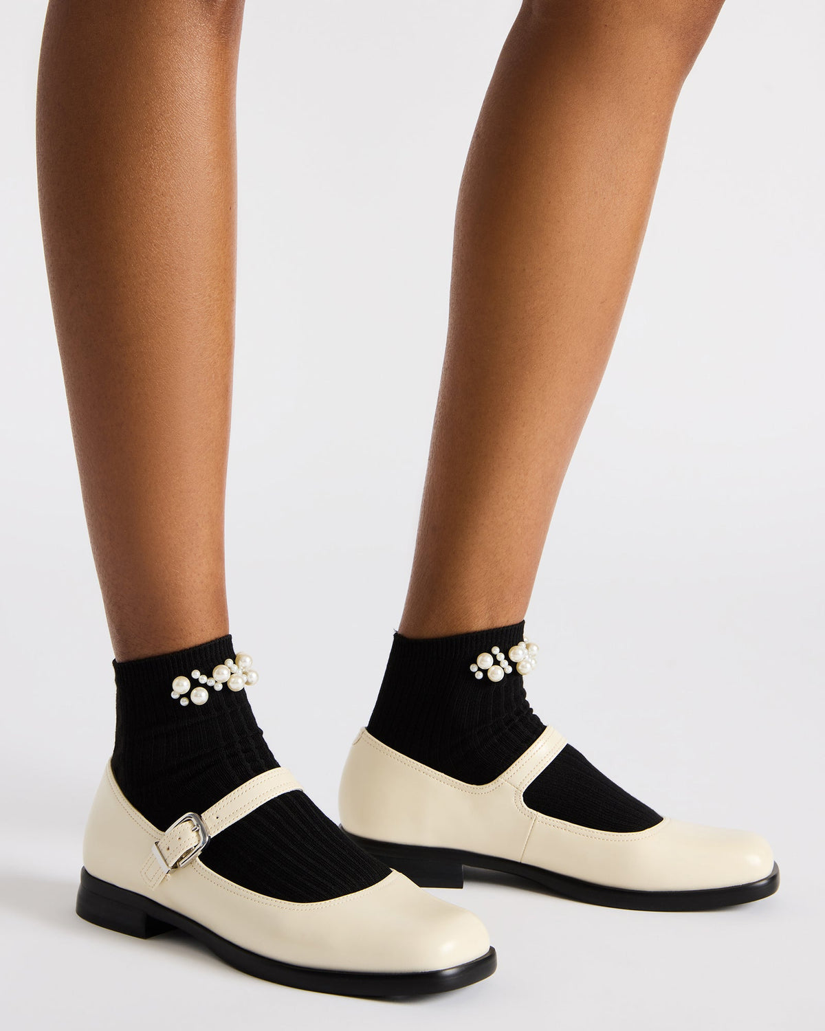 DELANCY Bone Leather Women's Mary Jane Flats | Steve Madden Great Value