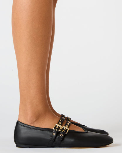 LYDIA Red Suede Square-Toe Mary Jane Ballet Women's Flat | Steve Madden Essential