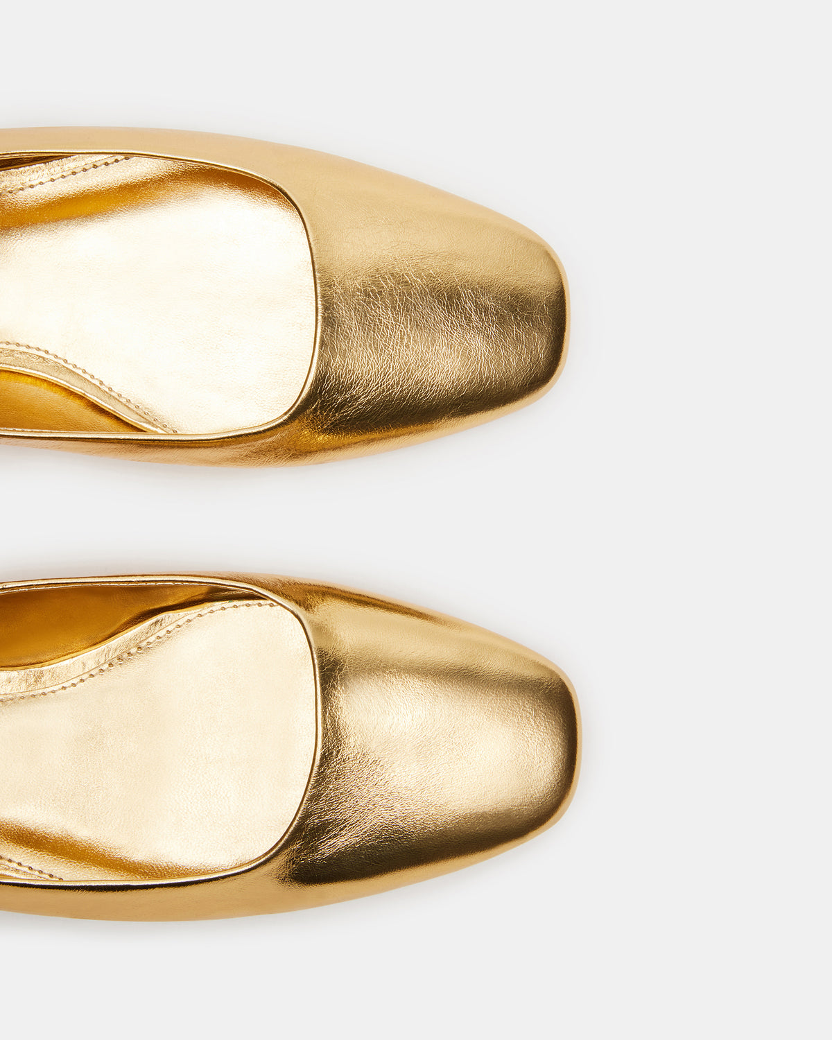 MAPLE Gold Leather Women's Mary Jane Ballet Flat | Steve Madden Exclusive