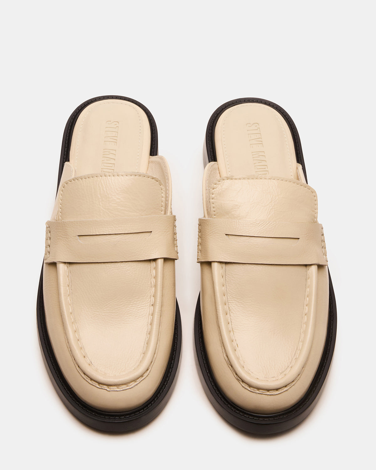 MULBERRY Bone Leather Women's Slip-On Mule Flat | Steve Madden Deals