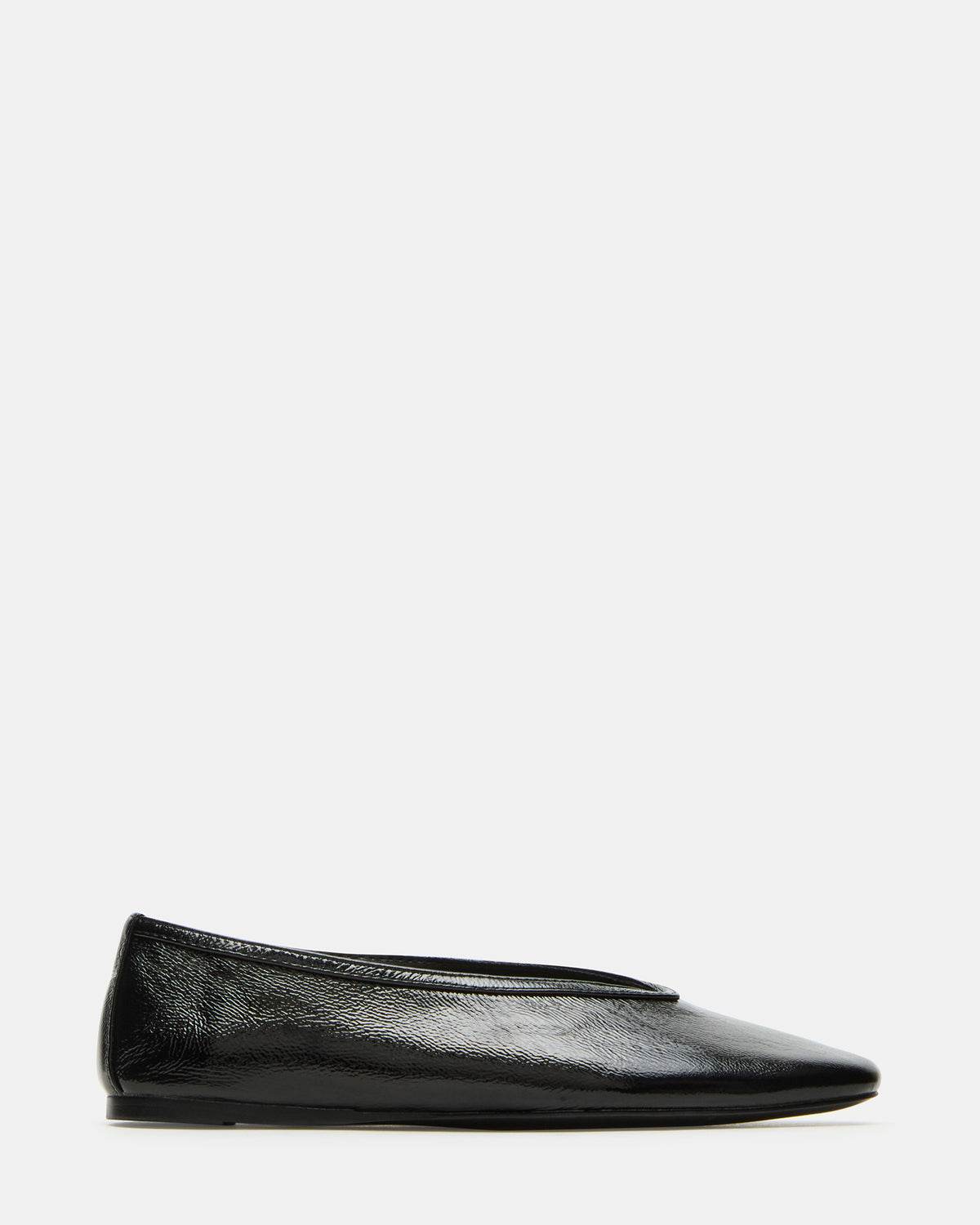 LENI Black/Black Square-Toe Ballet Women's Flat | Steve Madden Best Seller