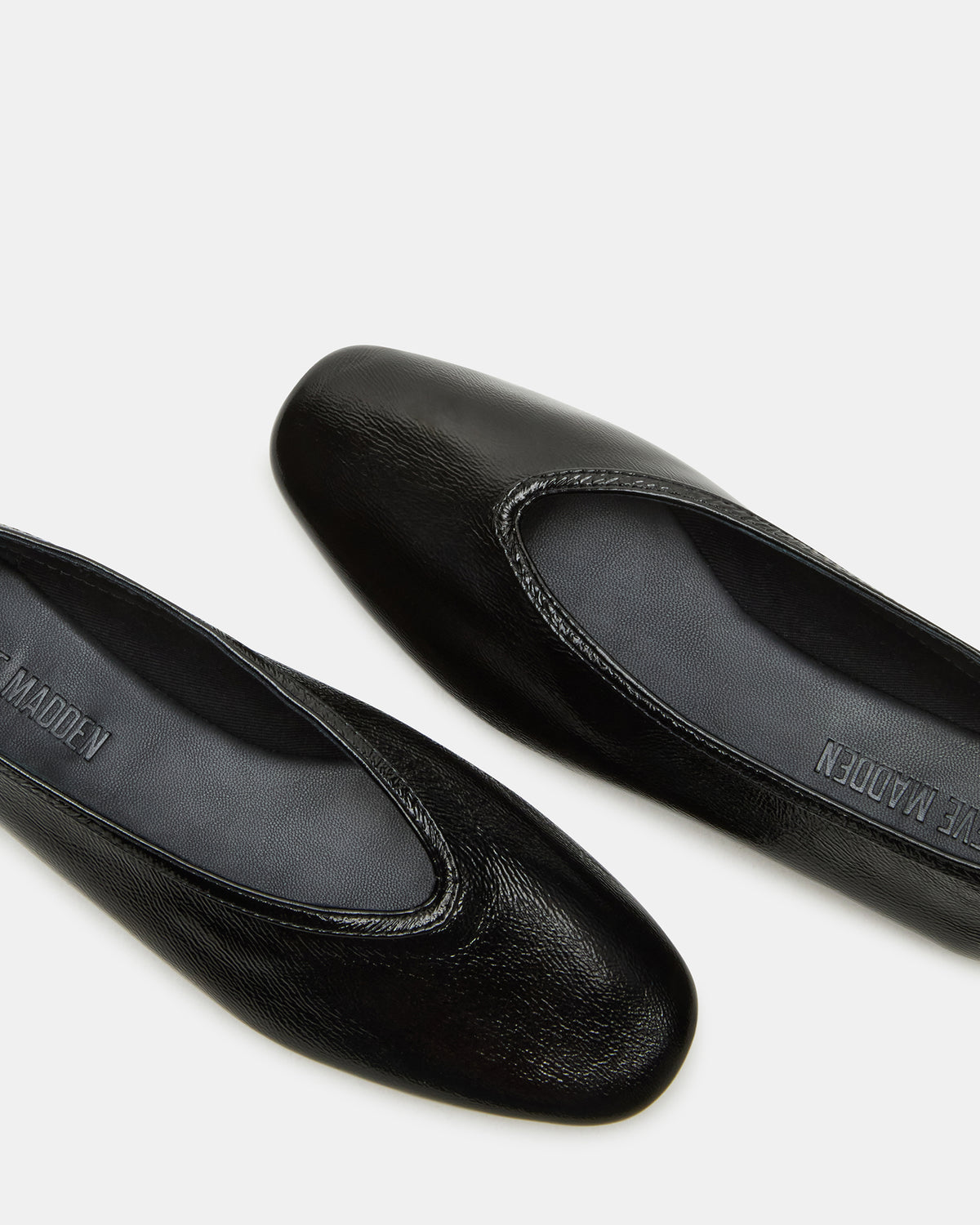 LENI Black/Black Square-Toe Ballet Women's Flat | Steve Madden Best Seller