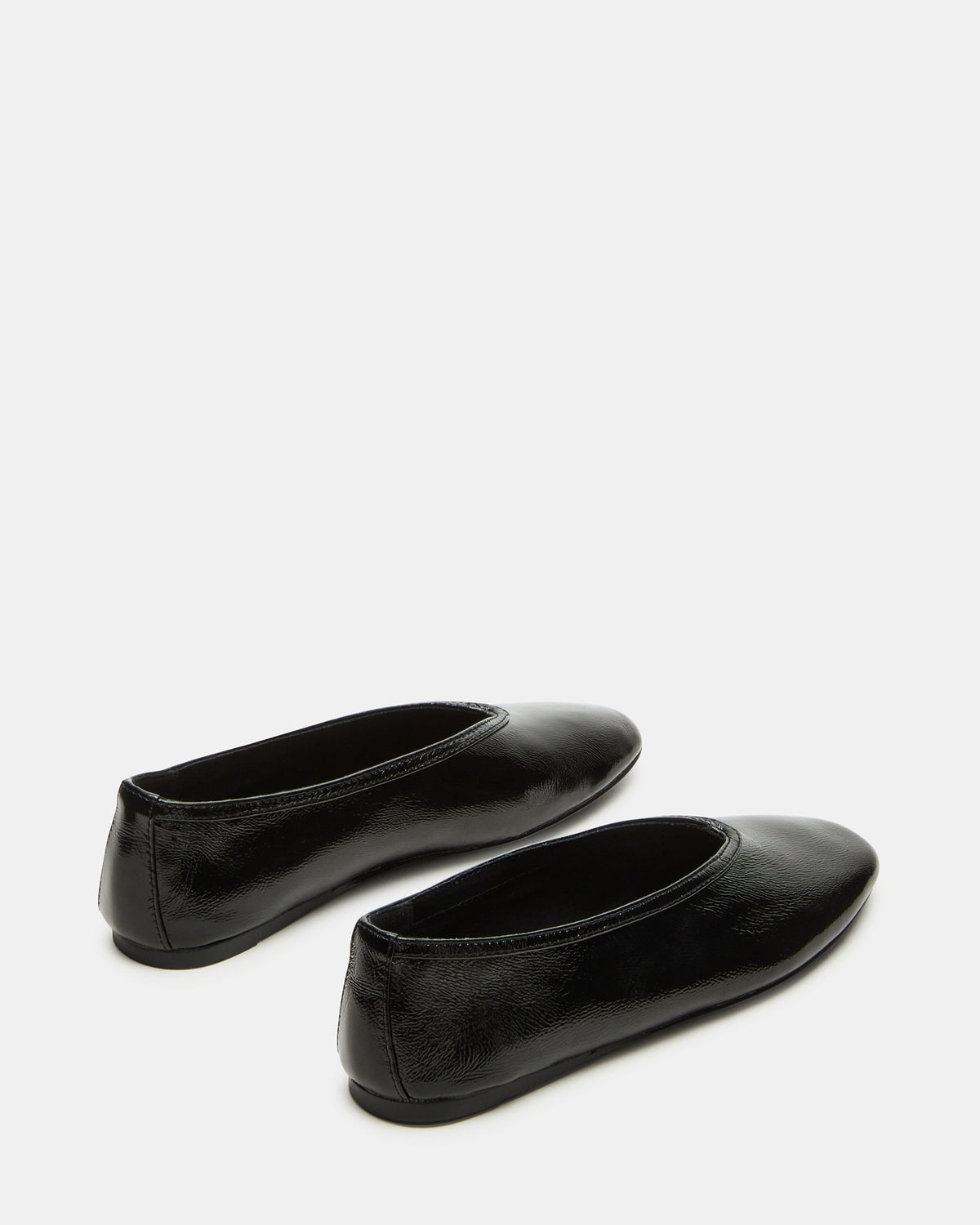 LENI Black/Black Square-Toe Ballet Women's Flat | Steve Madden Best Seller