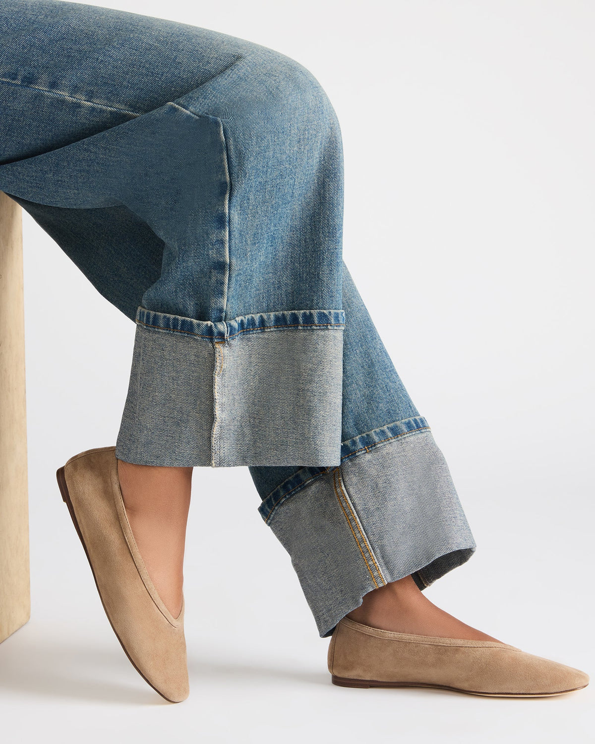 LENI Taupe Suede Square-Toe Ballet Women's Flat | Steve Madden Hot Sale