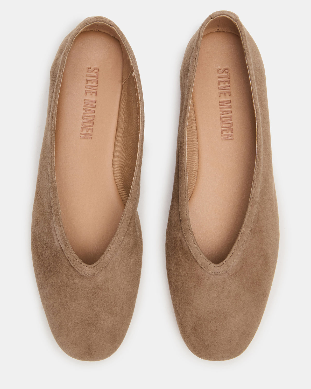 LENI Taupe Suede Square-Toe Ballet Women's Flat | Steve Madden Hot Sale