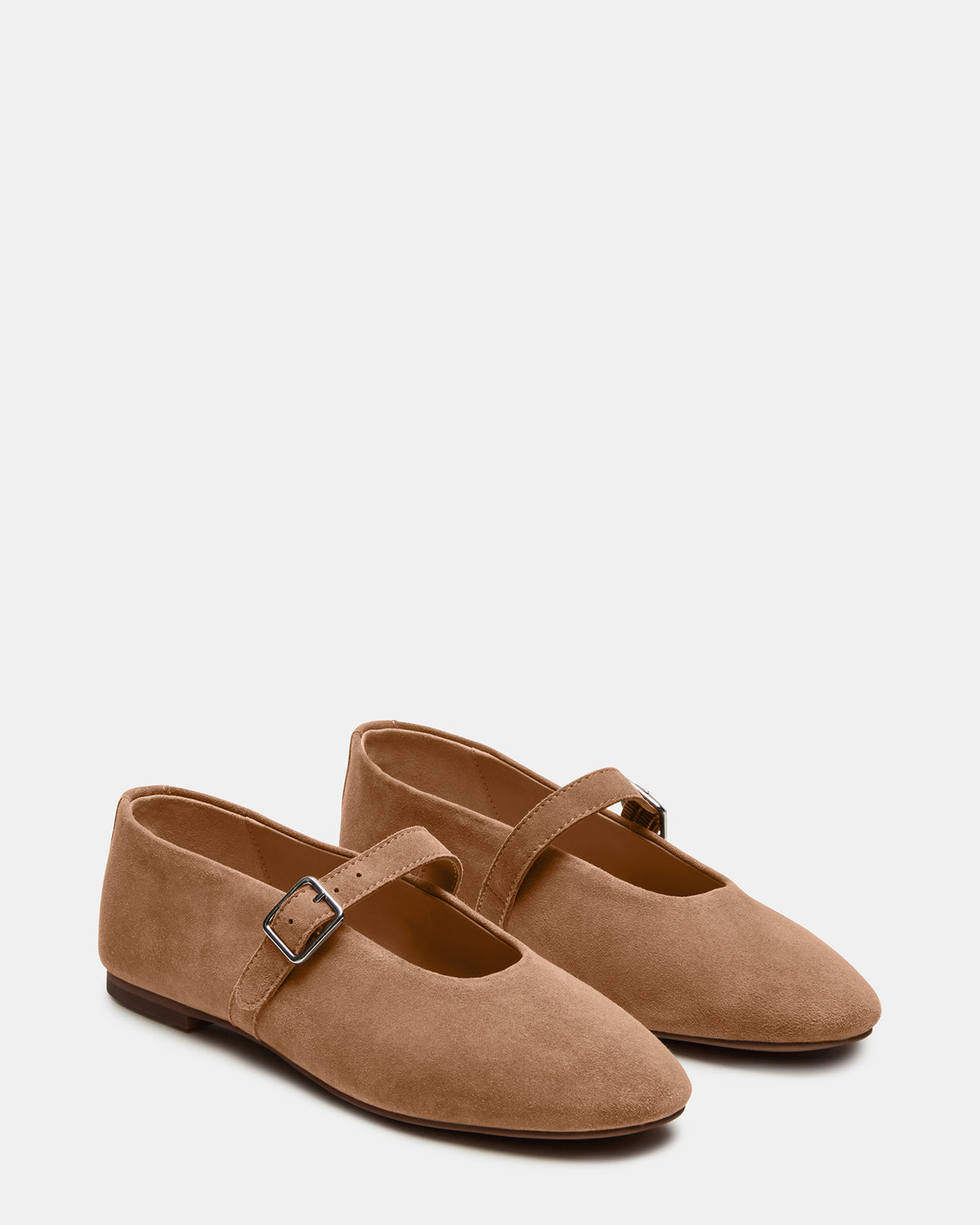 DREAMING Taupe Suede Women's Mary Jane Flats | Steve Madden Everyday