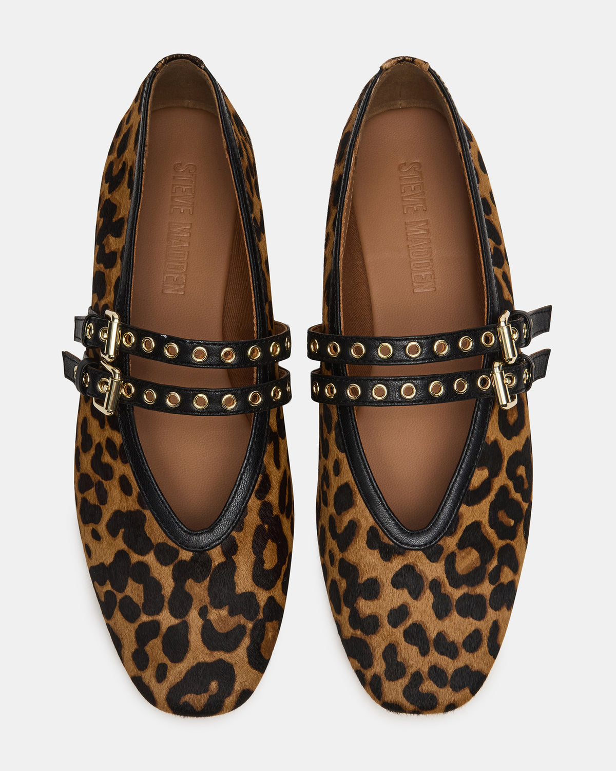 LYDIA Leopard Square-Toe Mary Jane Ballet Women's Flat | Steve Madden Trending