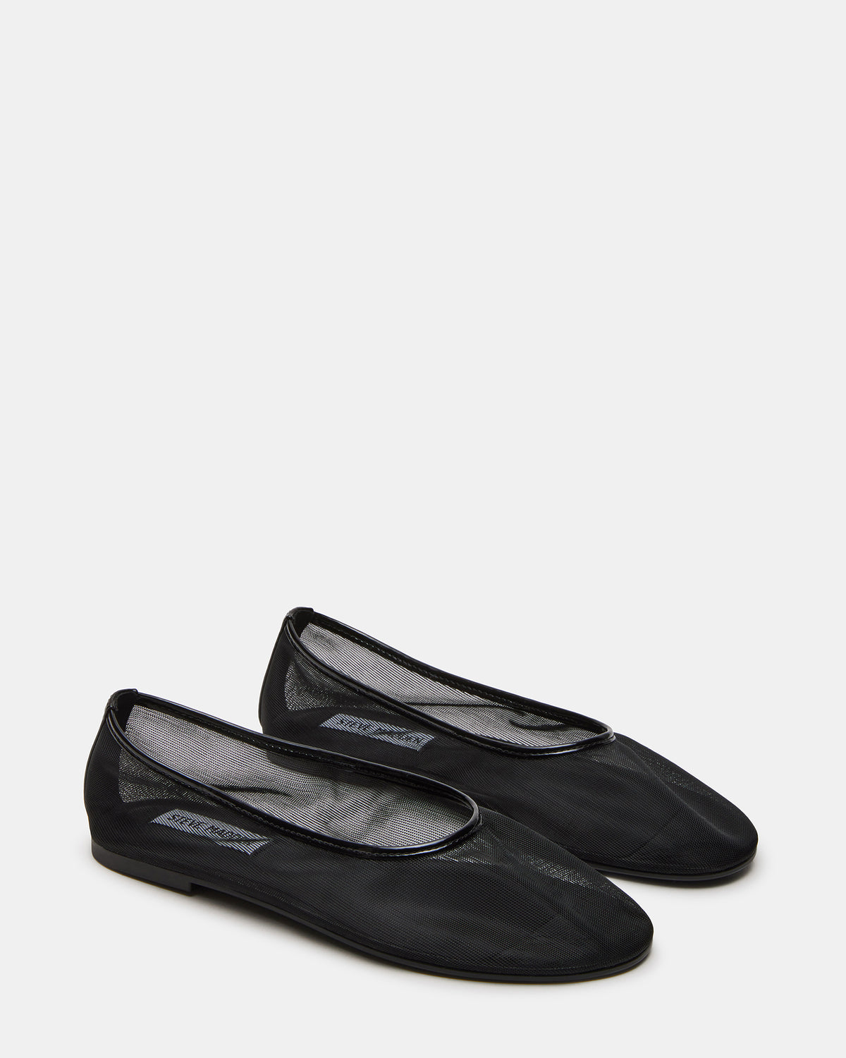 MEADOW Black Mesh Women's Ballet Flats | Steve Madden Essential