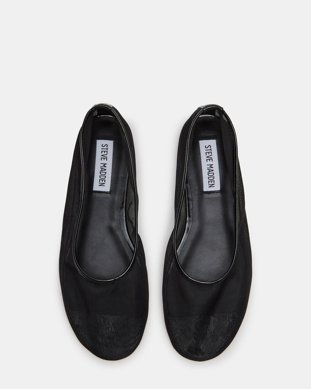 MEADOW Black Mesh Women's Ballet Flats | Steve Madden Essential