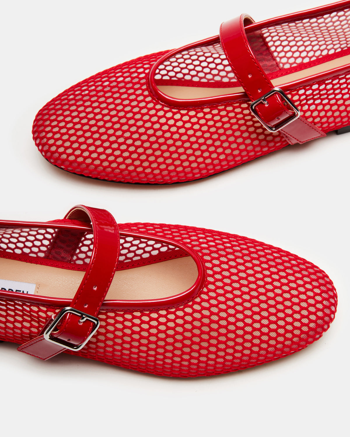 DREAMING Red Mesh Women's Mary Jane Flats | Steve Madden Popular