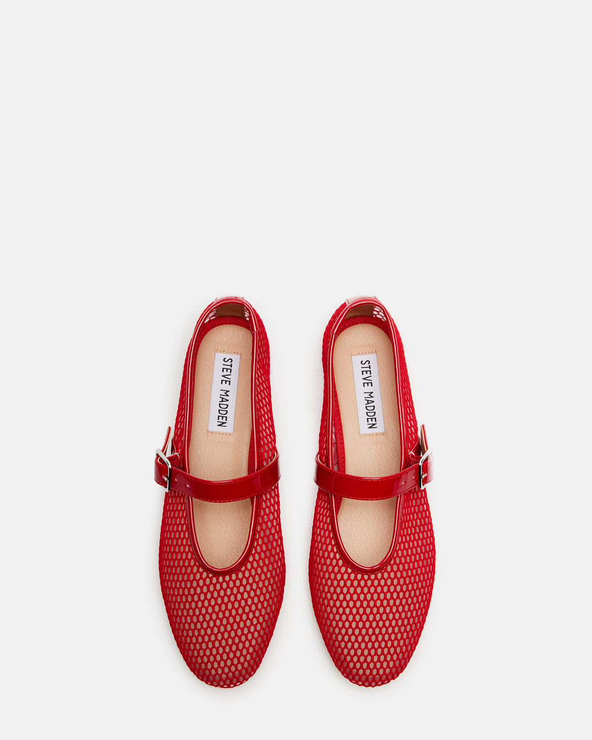 DREAMING Red Mesh Women's Mary Jane Flats | Steve Madden Popular