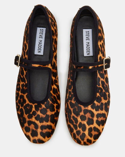 DREAMING Leopard Women's Mary Jane Flats | Steve Madden Quality