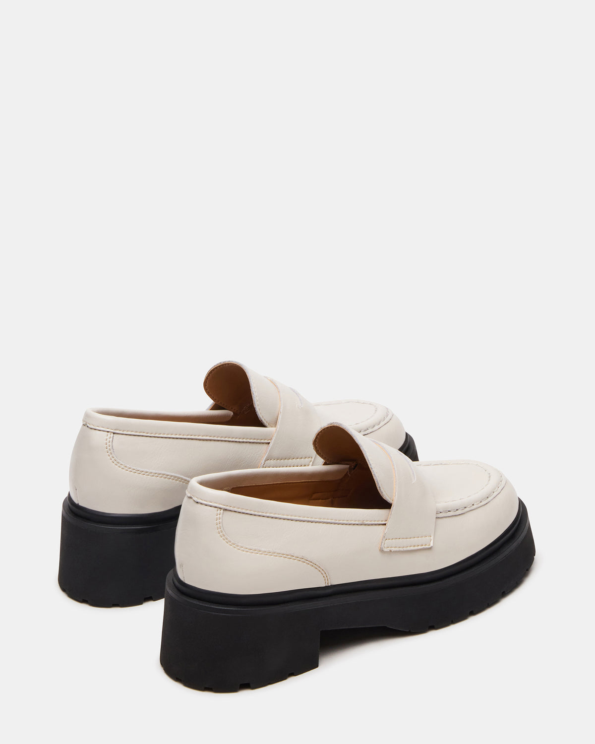 LAYKEN Bone Leather Platform Lug Women's Loafer | Steve Madden Premium