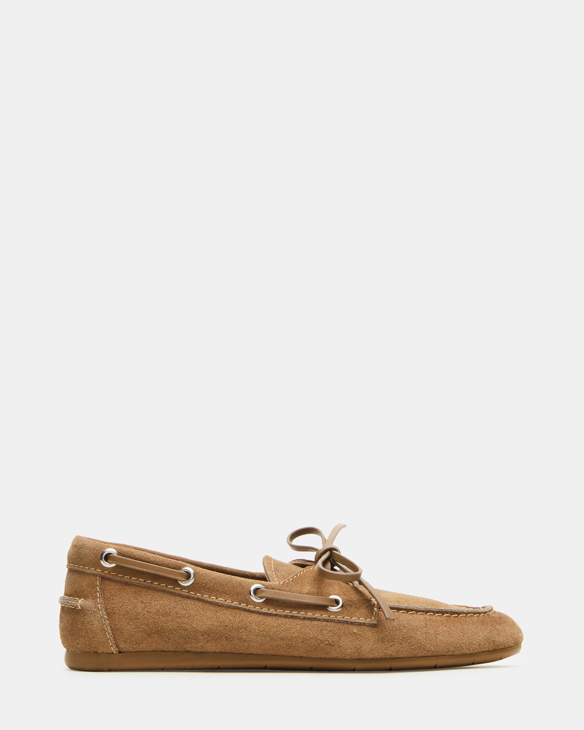 SAG Taupe Suede Women's Boat Shoe | Steve Madden Value