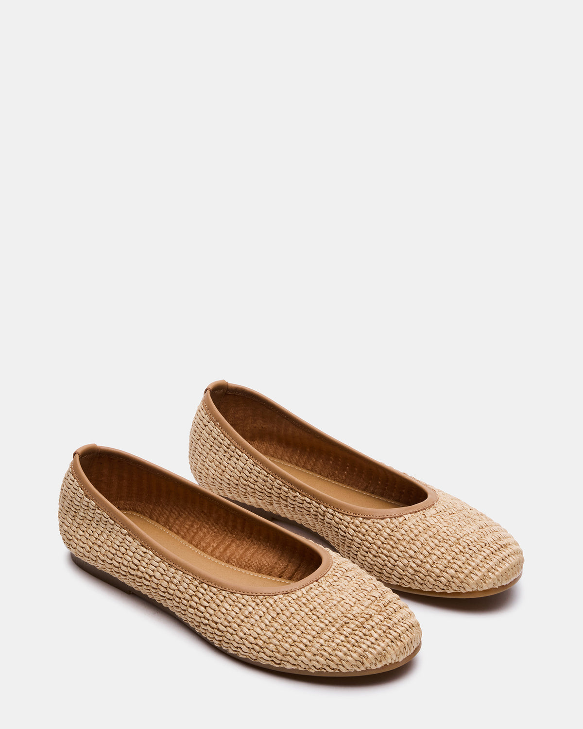 MERLOT Natural Raffia Ballet Women's Flat | Steve Madden Trending