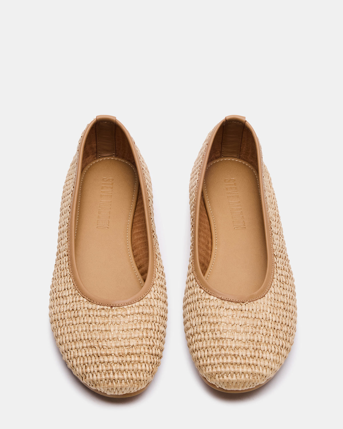 MERLOT Natural Raffia Ballet Women's Flat | Steve Madden Trending