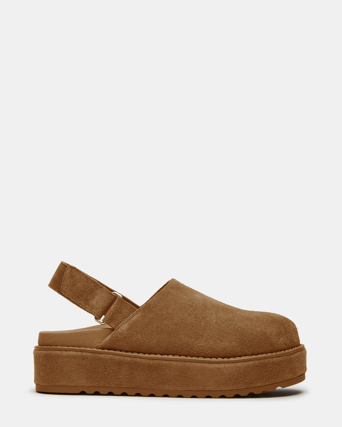 MELLOW Cognac Suede Women's Slingback Platform Clog | Steve Madden Exclusive