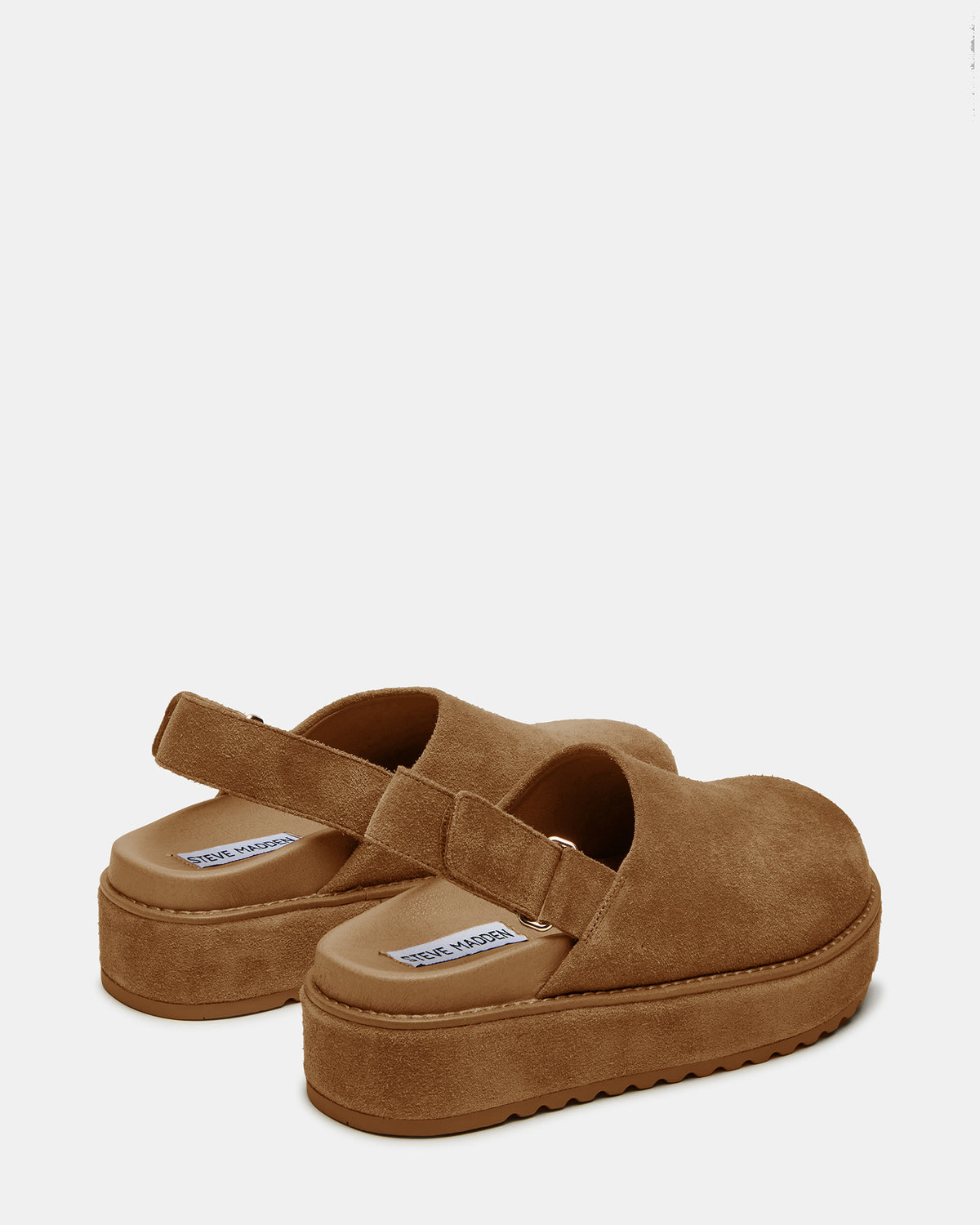 MELLOW Cognac Suede Women's Slingback Platform Clog | Steve Madden Exclusive