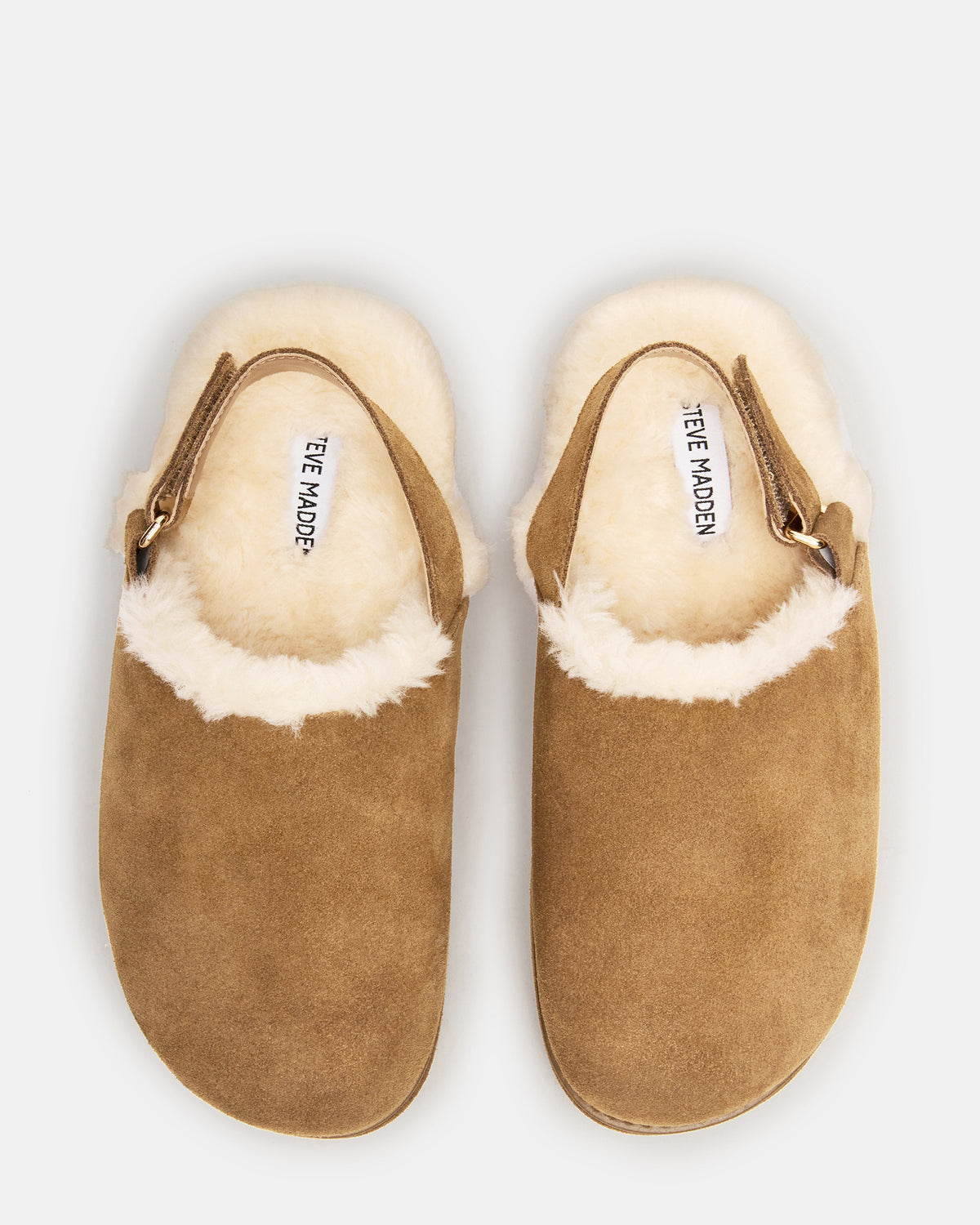 MELLOW Faux Fur Cognac Suede Women's Slingback Platform Clog | Steve Madden Hot Sale