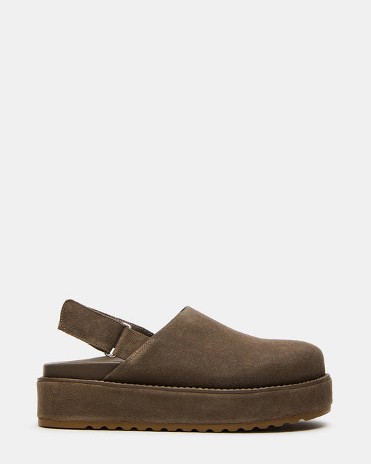 MELLOW Grey Sage Women's Slingback Platform Clog | Steve Madden Exclusive
