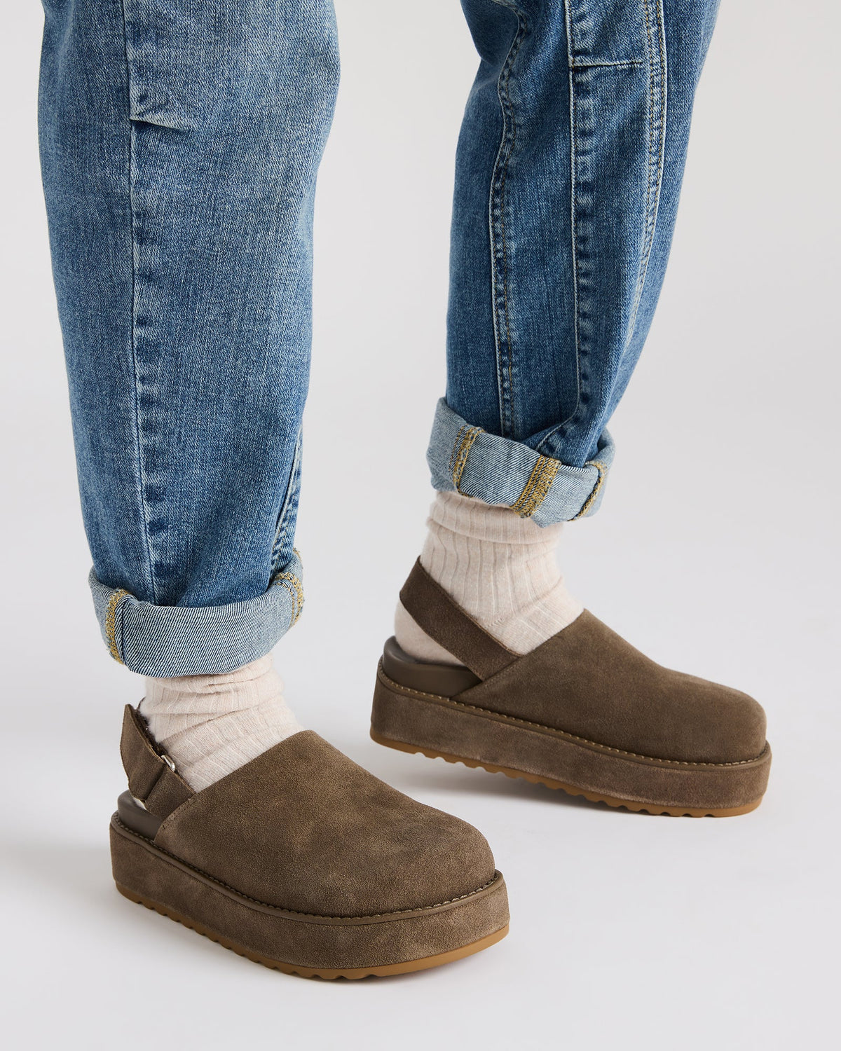 MELLOW Grey Sage Women's Slingback Platform Clog | Steve Madden Exclusive