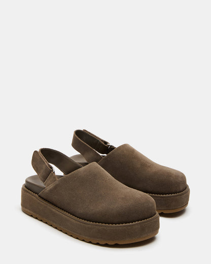 MELLOW Grey Sage Women's Slingback Platform Clog | Steve Madden Exclusive