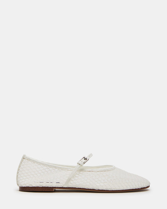 MAGS White Mary Jane Women's Ballet Flats | Steve Madden Best Price