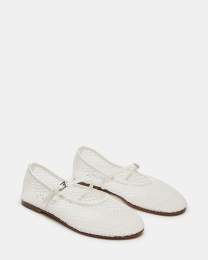 MAGS White Mary Jane Women's Ballet Flats | Steve Madden Best Price