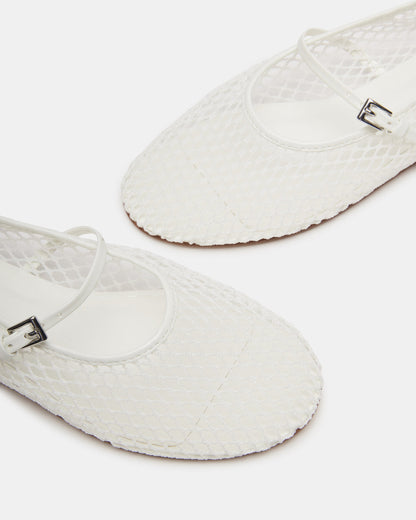 MAGS White Mary Jane Women's Ballet Flats | Steve Madden Best Price