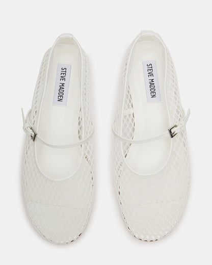 MAGS White Mary Jane Women's Ballet Flats | Steve Madden Best Price
