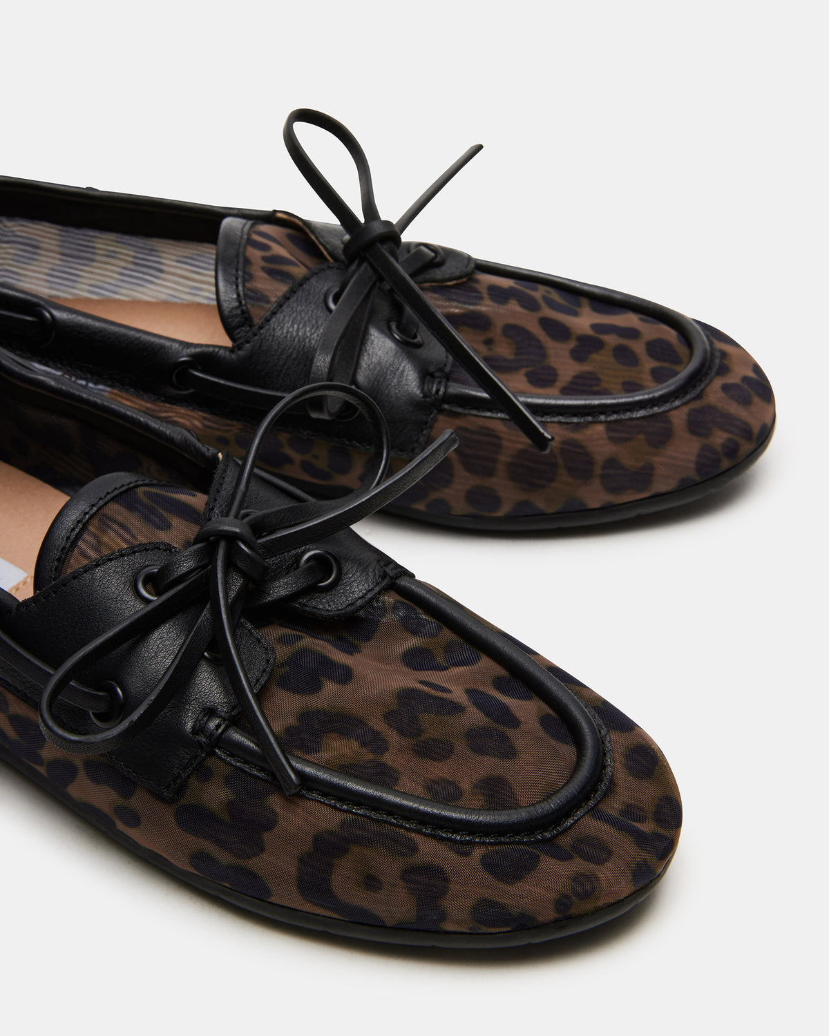 SAG Black/Leopard Women's Boat Shoe | Steve Madden Featured