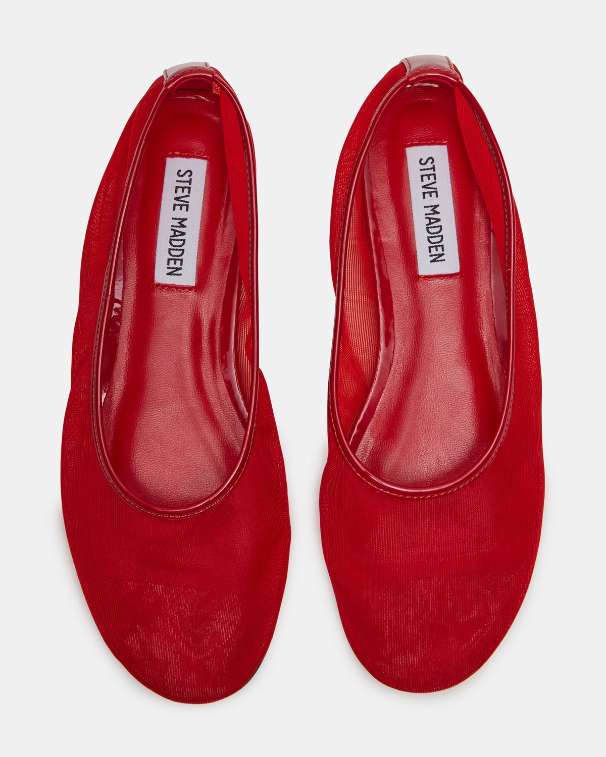 MEADOW Red Mesh Women's Ballet Flats | Steve Madden Trending
