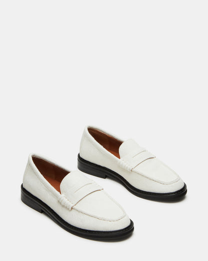 MADISON White Multi Women's Penny Loafer | Steve Madden Essential