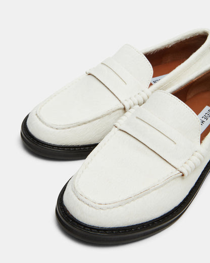 MADISON White Multi Women's Penny Loafer | Steve Madden Essential