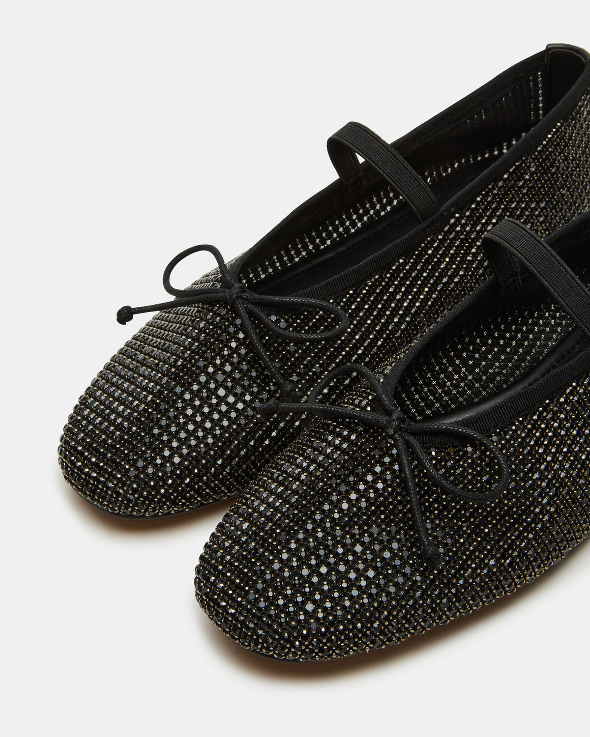 DELARA Rhinestones Black Multi Mary Jane Ballet Women's Flat | Steve Madden Recommended