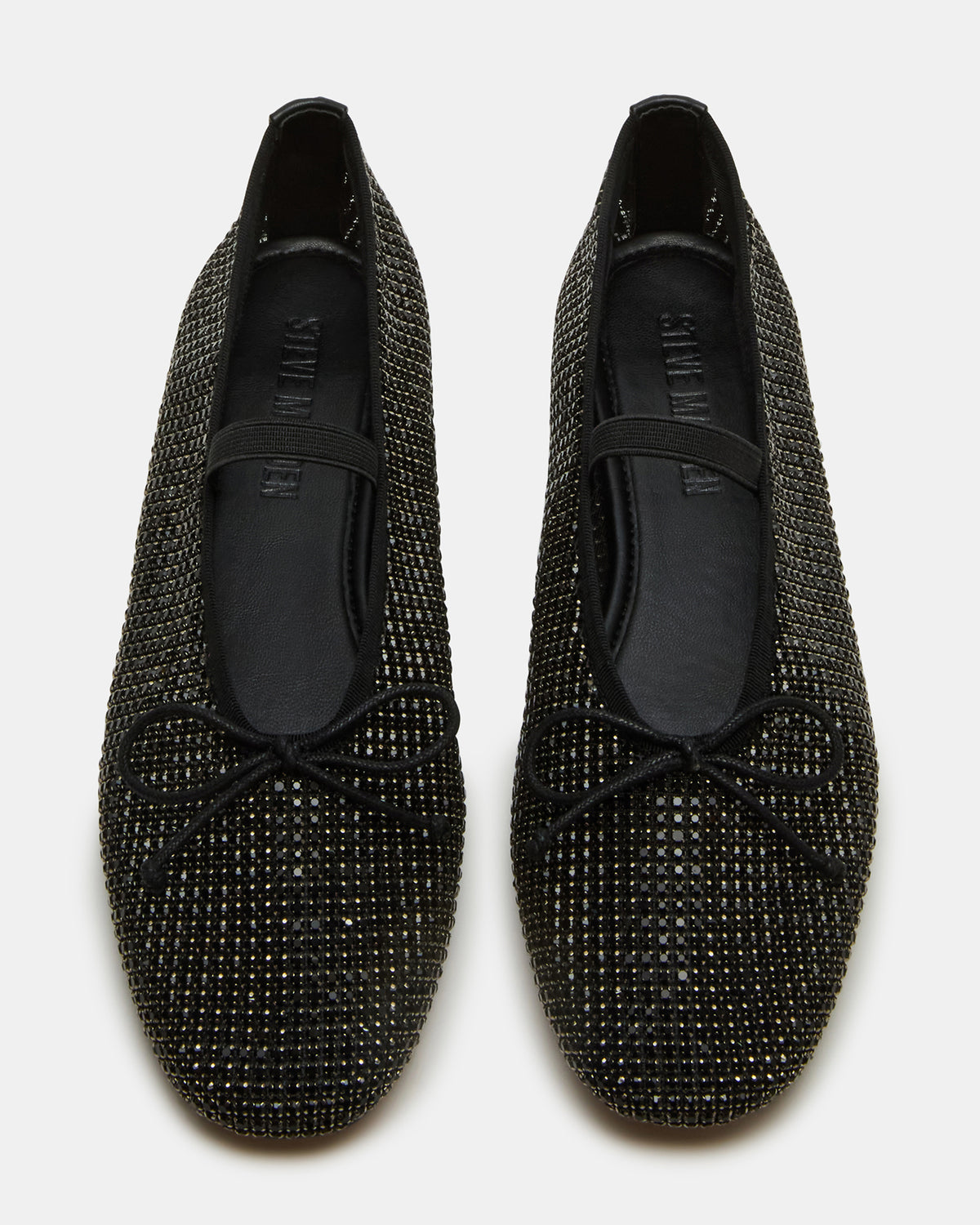 DELARA Rhinestones Black Multi Mary Jane Ballet Women's Flat | Steve Madden Recommended